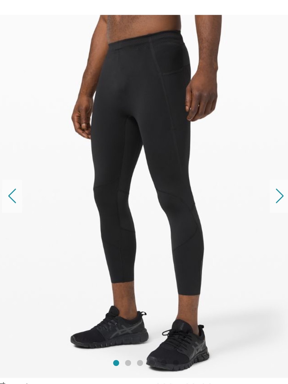 Lululemon Surge Tight *Nulux 22" black.  Men's size Large Pockets.